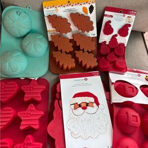 Celebrate It Festive Silicone Mold Collection in Red and Teal